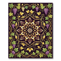 Opulent Grapevine Medallion in Deep Plum Rug