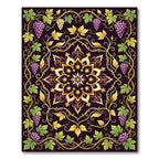 Opulent Grapevine Medallion in Deep Plum Rug