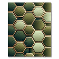 Golden Hexagon Deep Emerald Mosaic Rug
