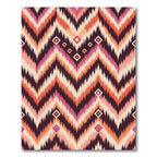 Aubergine Pink Orange Chevron Diamond Pattern Rug