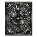 Celestial Gold Moon Astral Galaxy Rug