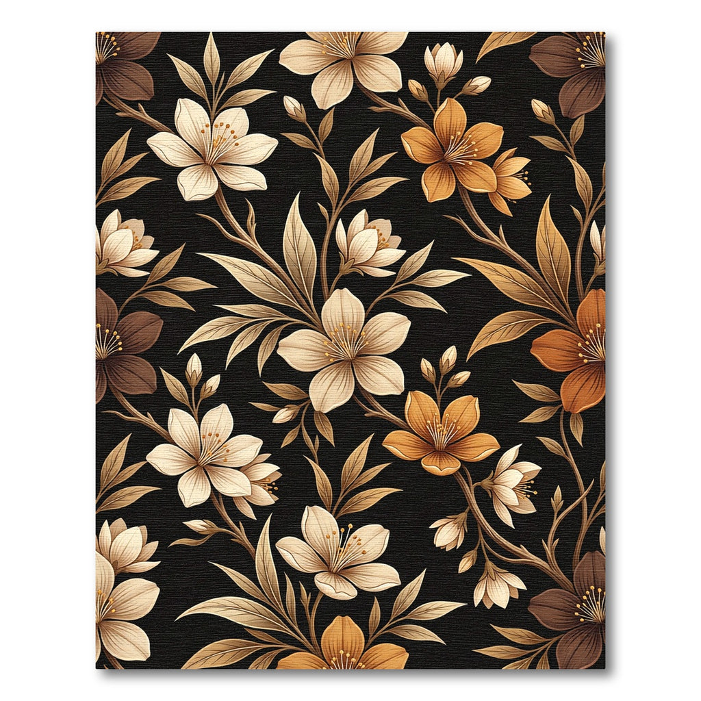 Earthy Floral Branch Arrangement Rug