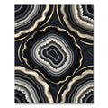 Black White Gold Agate Slices Rug