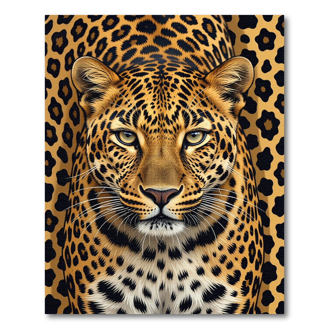 Golden Leopard Spots Exotic Nature Rug