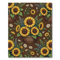 Yellow Sunflower Arrangement Mid-Century Rug