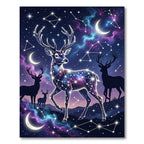 Celestial Constellation Deer Cosmic Galaxy Rug
