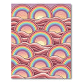 Pastel Rainbow Arch Waves Rug