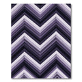 Modern Purple Geometric Zigzag Chevron Rug