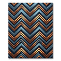 Metallic Gold and Slate Chevron Layering Rug