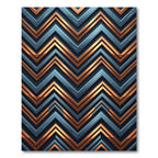 Metallic Gold and Slate Chevron Layering Rug