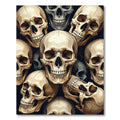 Gothic Cream Skull Collage Rug