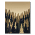 Earthy Bronze Forest Pine Silhouette Rug