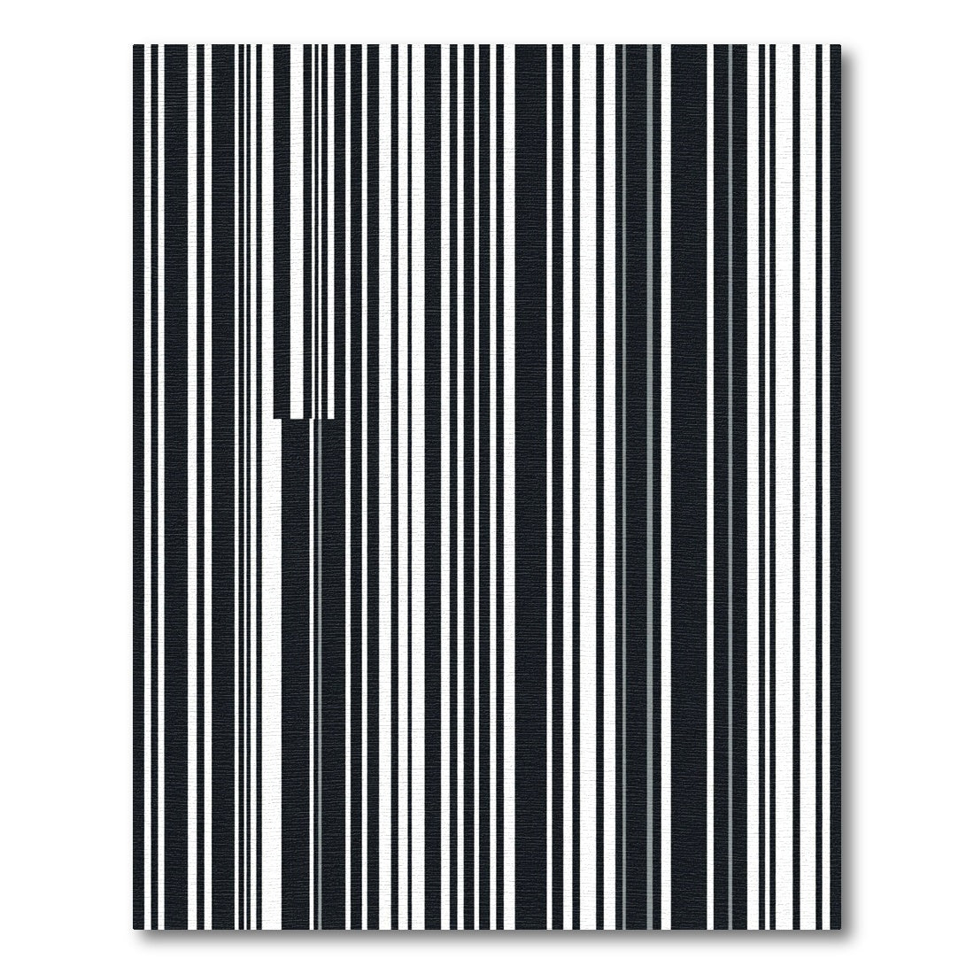 Minimalist Monochrome Vertical Bar Stripe Rug