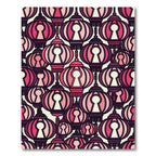 Crimson Pink Lanterns Overlay Rug