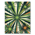 Green Sunburst Starburst Rays Rug