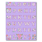 Floral Alphabet Monogram Lavender Rug