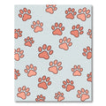 Peach Paw Print Soft Pastel Backdrop Rug