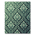 Emerald Floral Damask Medallion Rug