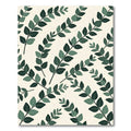 Earthy Green Leafy Branches Rug