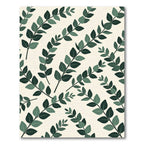 Earthy Green Leafy Branches Rug