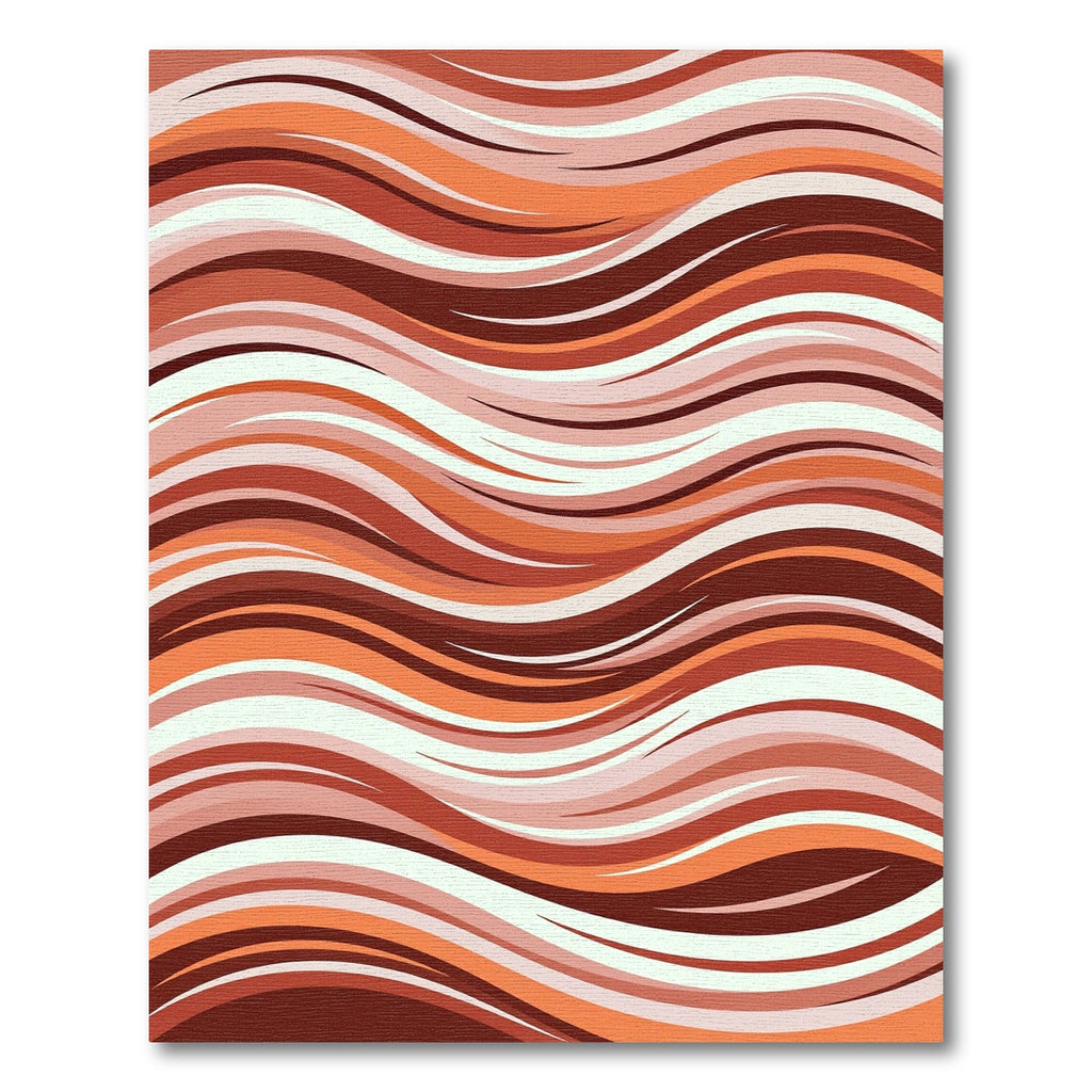 Earthy Wave Ribbon Harmony Rug