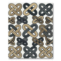 Interlocking Taupe and Charcoal Modern Knot Rug
