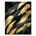 Bold Gold Gray Brush Stroke Rug
