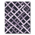 Modern Lavender Geometric Interlocking Grid Rug