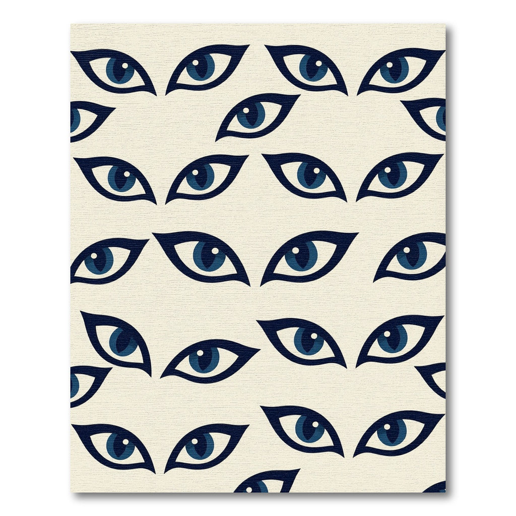 Minimalist Navy Eye Graphic Rug