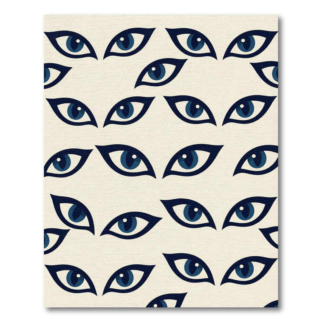 Minimalist Navy Eye Graphic Rug