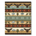 Earthy Southwestern Eagle Corn Weather Stripe Rug