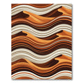 Abstract Earth Tone Sand Dune Waves Rug