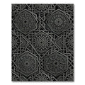 Monochromatic Geometric Star Mandala Rug
