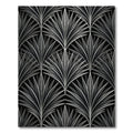 Art Deco Silver Fan Leaf Rug