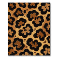 Golden Brown Abstract Spots Rug