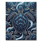 Deep Ocean Sea Turtle Swirl Rug