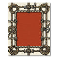 Nautical Rope Knot Frame Tan Rug