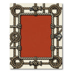 Nautical Rope Knot Frame Tan Rug