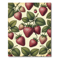 Vintage Botanical Crimson Strawberry Harvest Rug