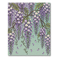 Elegant Cascading Wisteria Lavender Botanical Rug