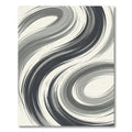 Monochrome Grey Swirl Calligraphy Rug