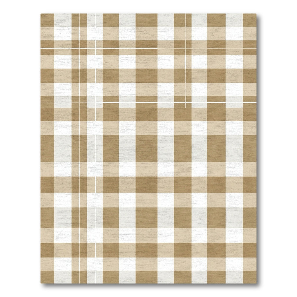 Classic Tan White Checkered Rug