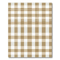 Classic Tan White Checkered Rug
