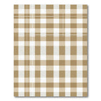 Classic Tan White Checkered Rug