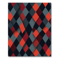 Crimson Blue Diamond Overlap Rug