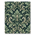 Elegant Sage Green Baroque Scroll Rug
