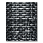 Modern Monochrome Woven Carbon Interlocking Grid Rug