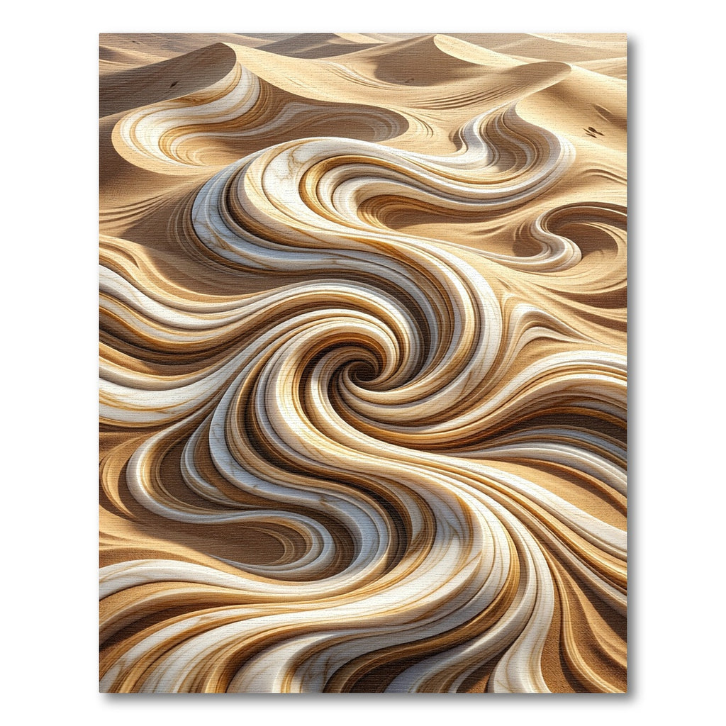 Swirling Marble Dune Abstract Rug