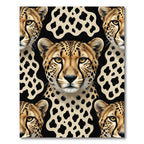 Bold Cheetah Spots Black Cream Rug