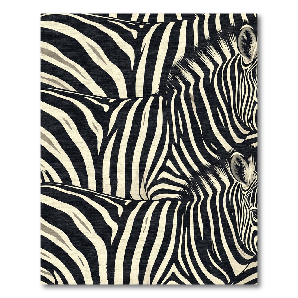 Bold Monochrome Animal Stripe Rug